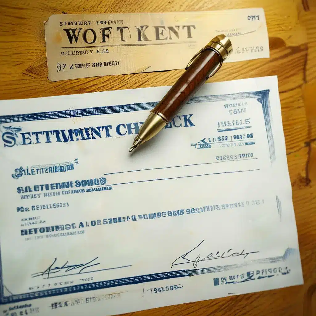 settlement check