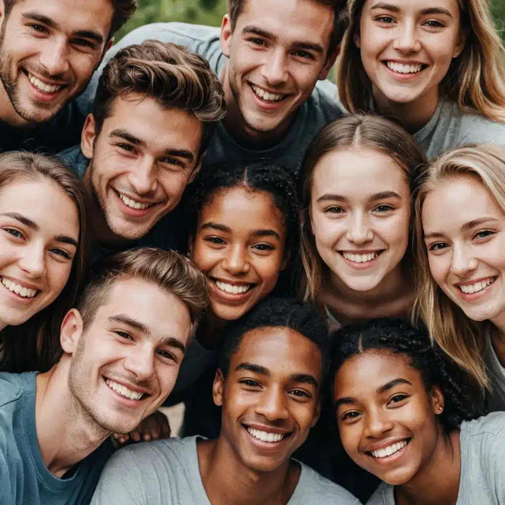 a bunch of young adults smiling