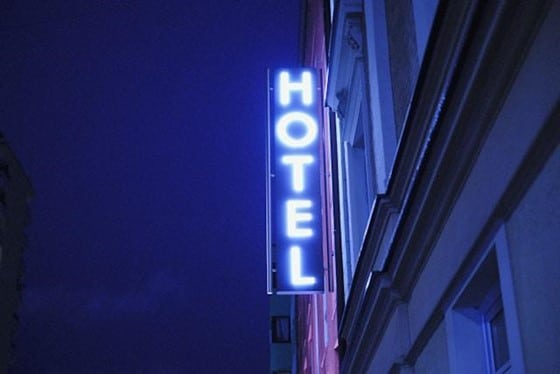 Turned on Hotel Sign LED