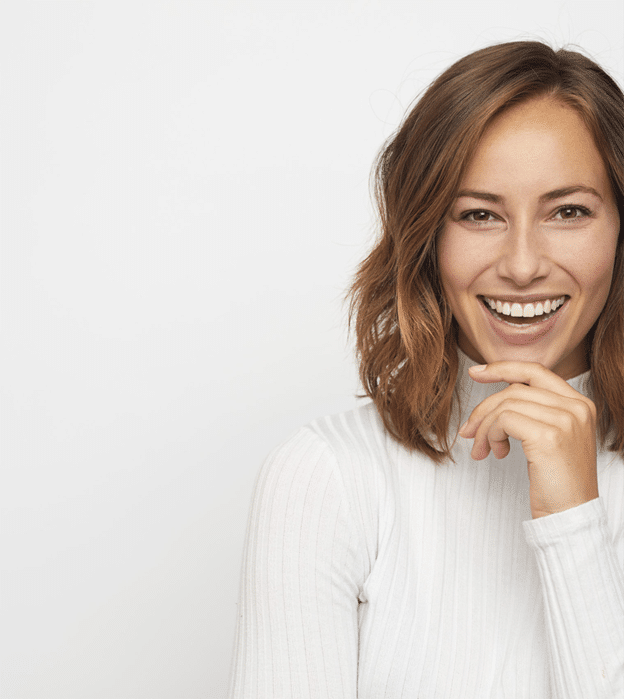 Woman smiling right in the camera