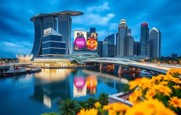 Singapore in the evening