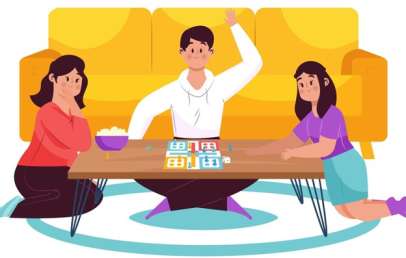 Family Playing a Game