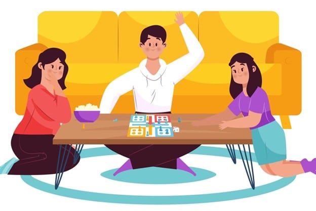 Family Playing a Game
