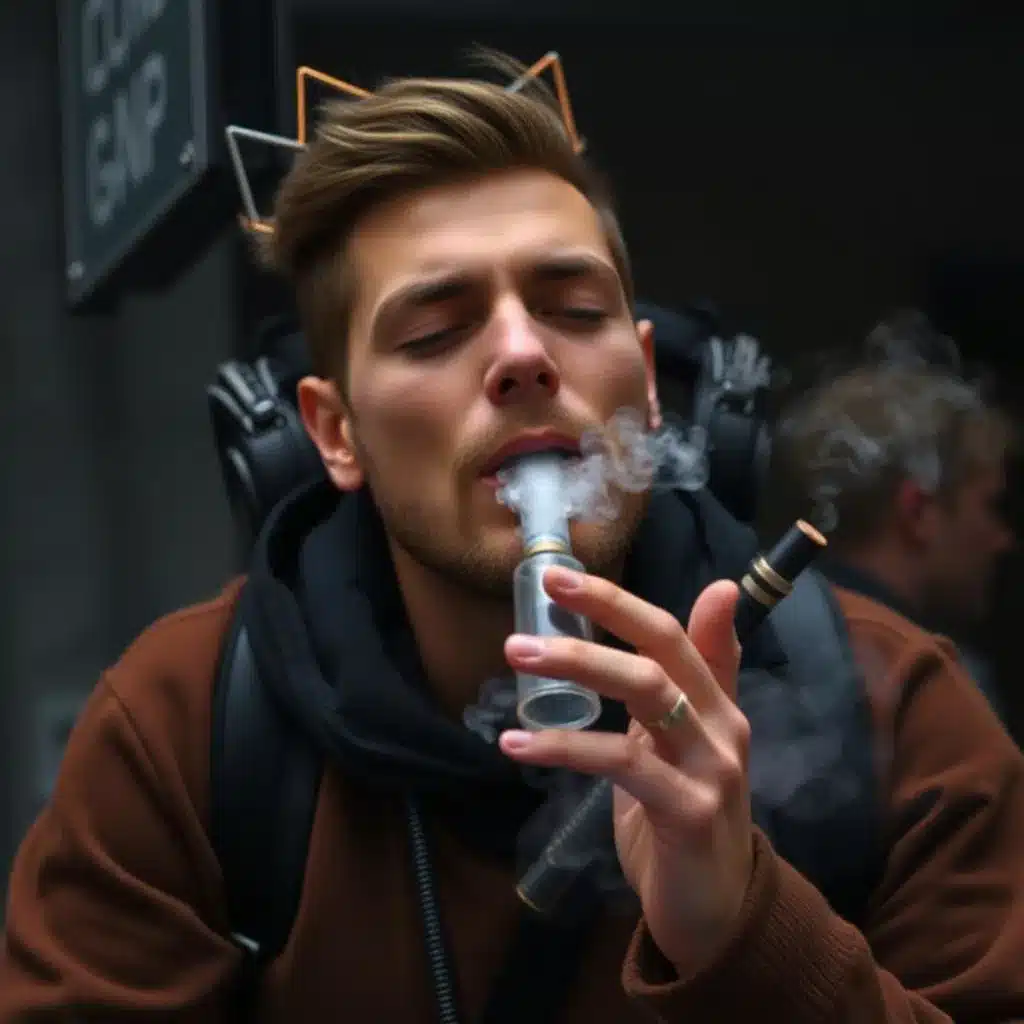 man vaping