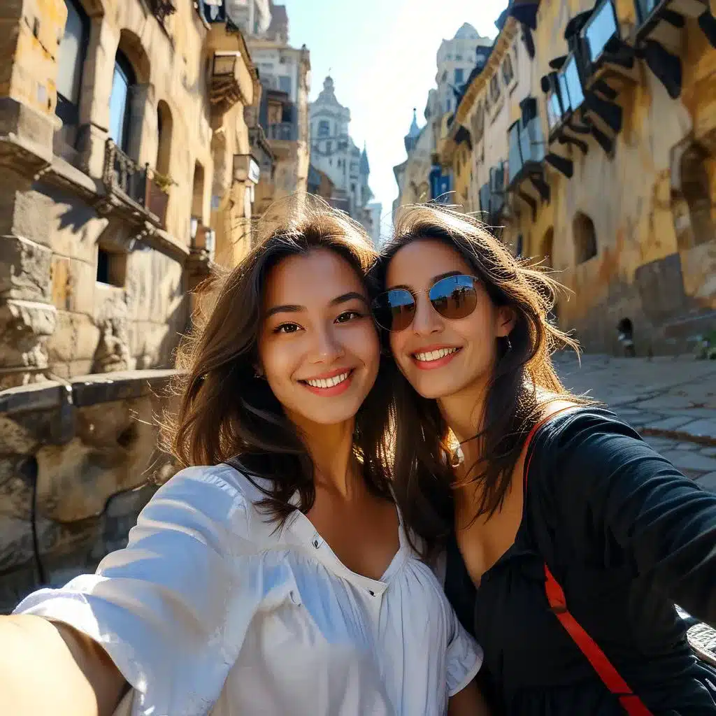 selfies and sightseeing