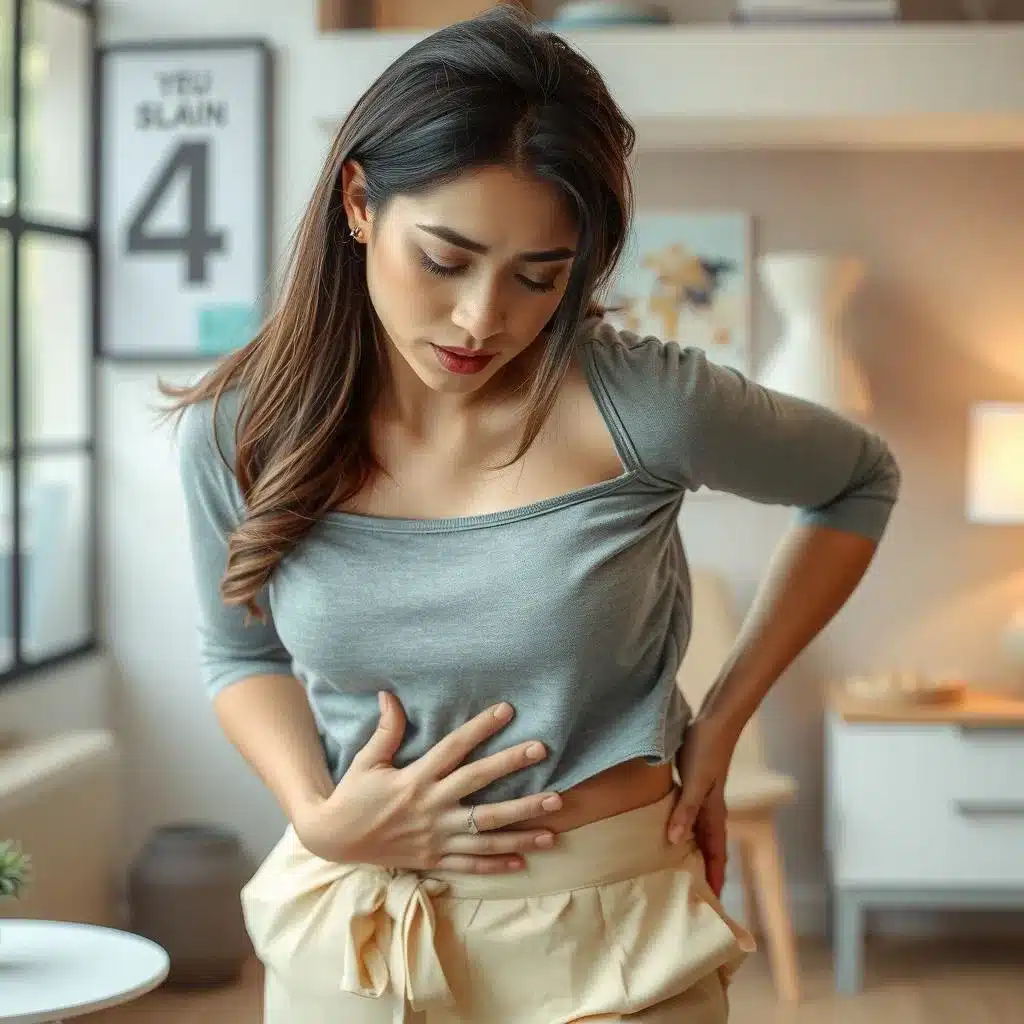 woman having period pain