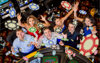 People happy in the casino