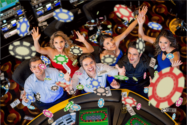 People happy in the casino