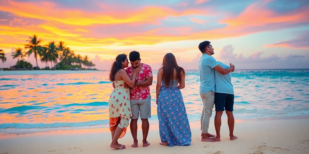 Perfect Match 3 Couples on the beach