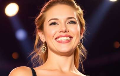 Skylar Mae, confident, on stage.