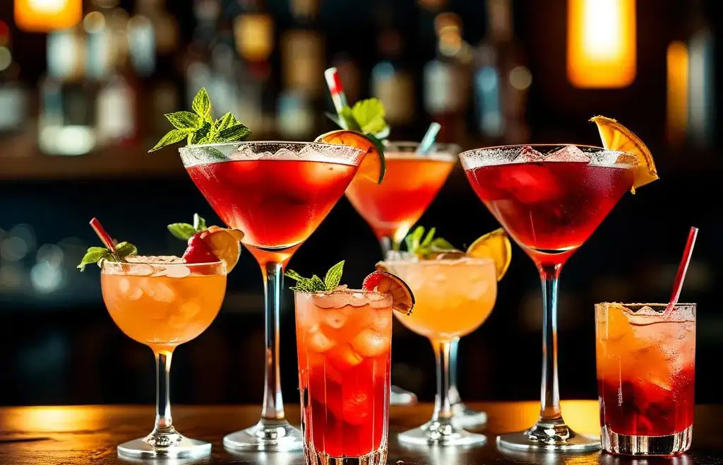 cocktails on table