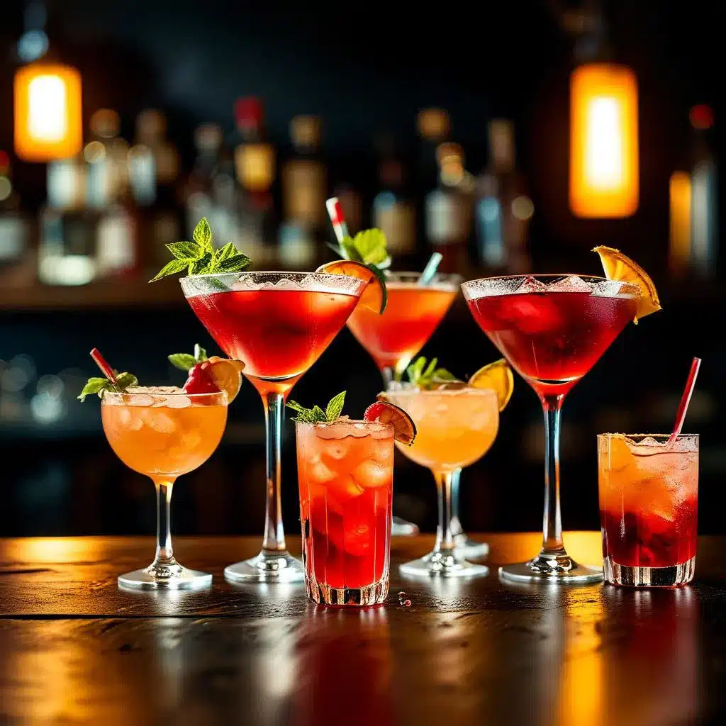 cocktails on table