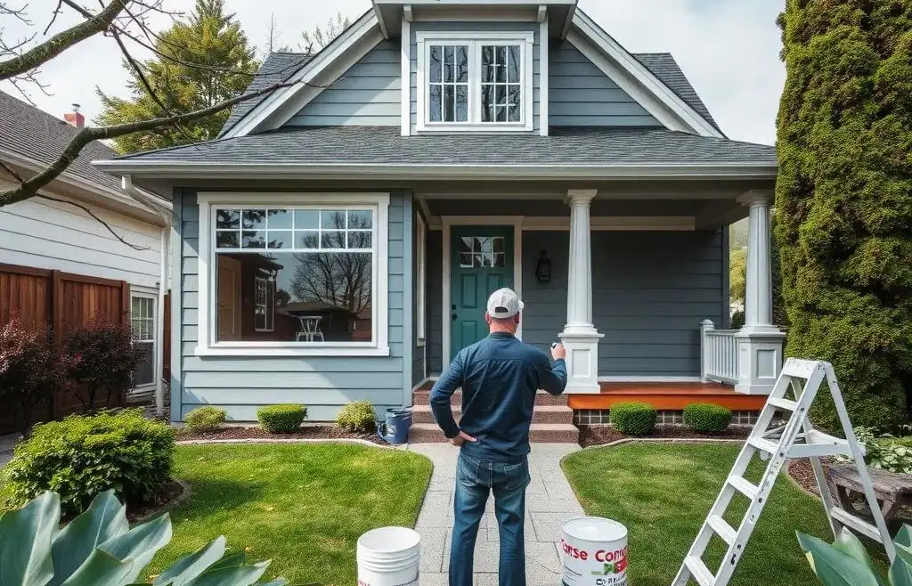 painting a house