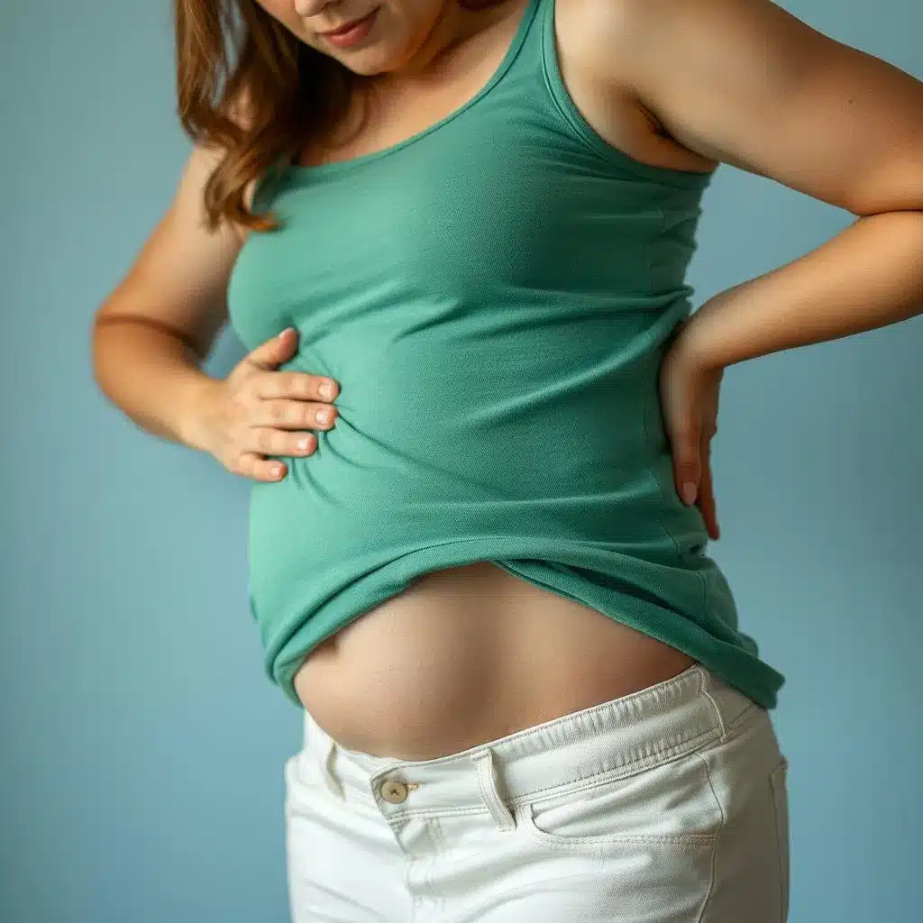 woman with bloated gut