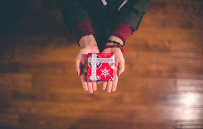 Gift in hands