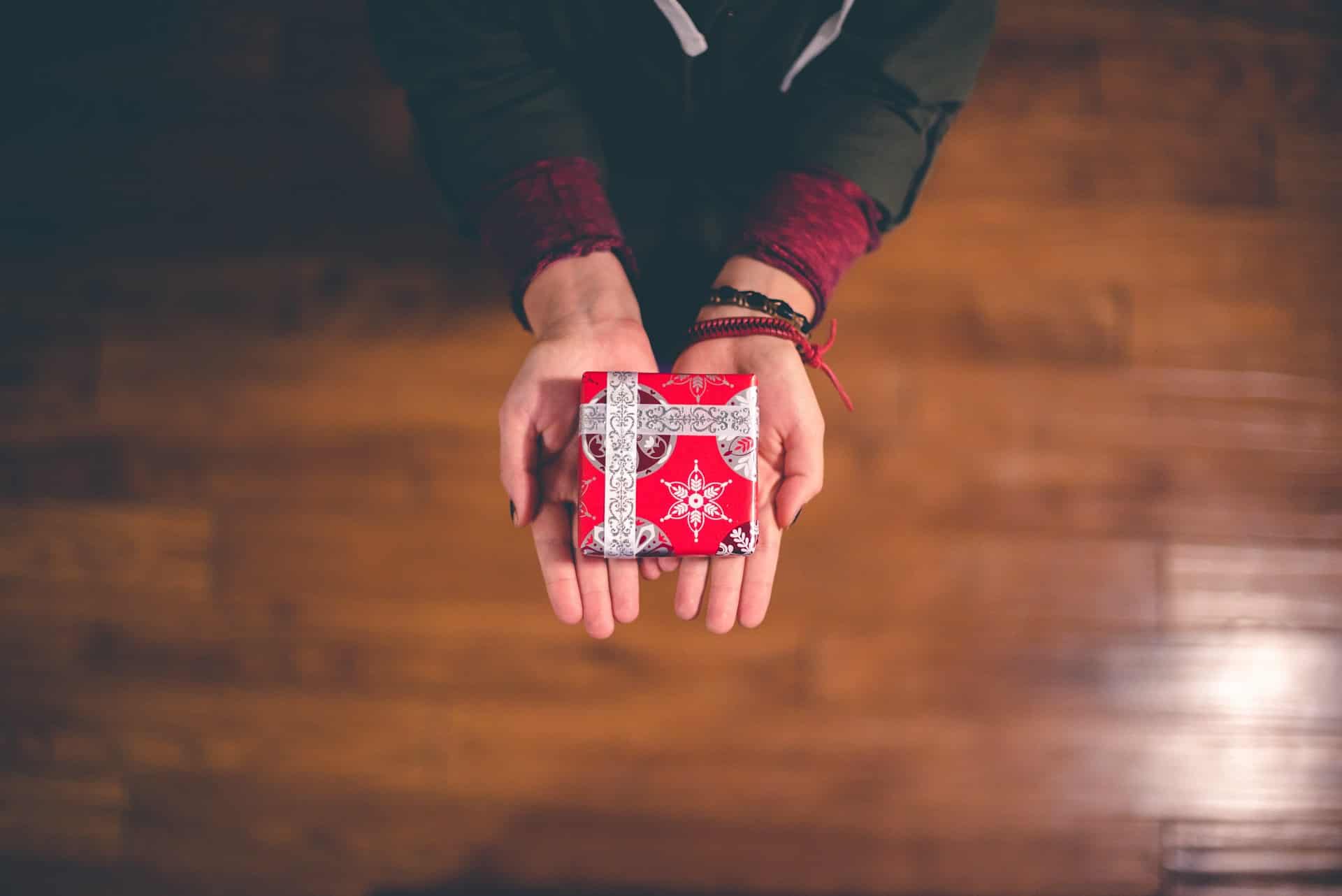 Gift in hands