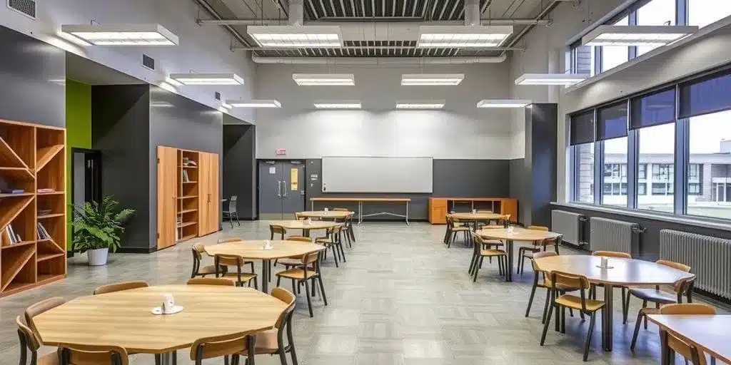School with Modern and Functional Furnishings