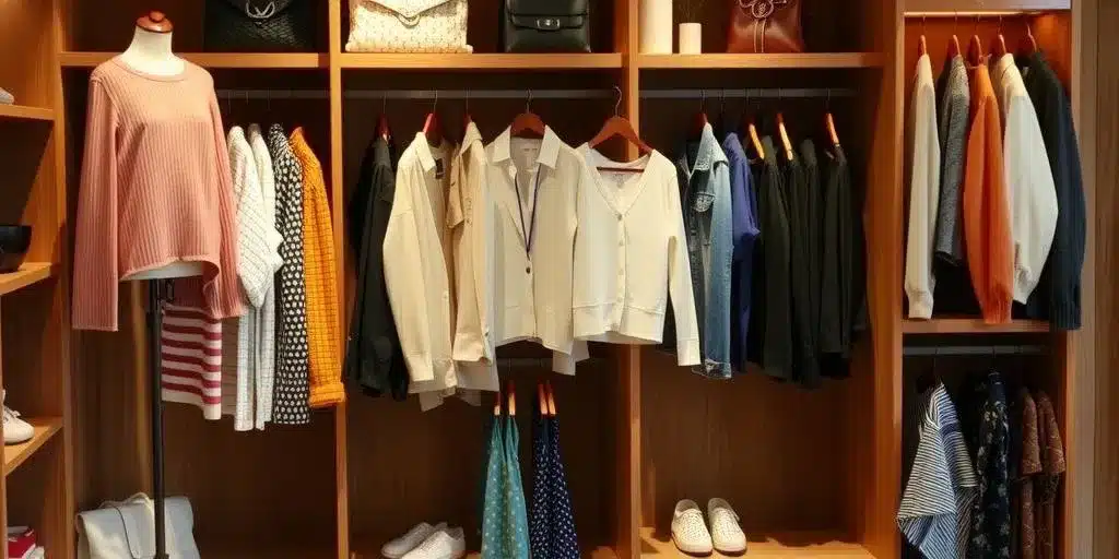 Wardrobe with women cloths