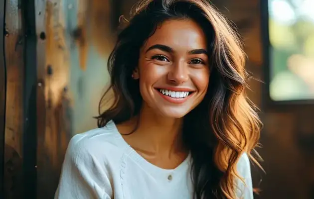 Woman with beautiful smile