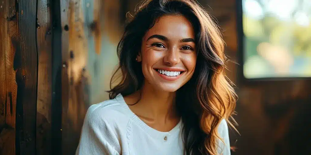 Woman with beautiful smile