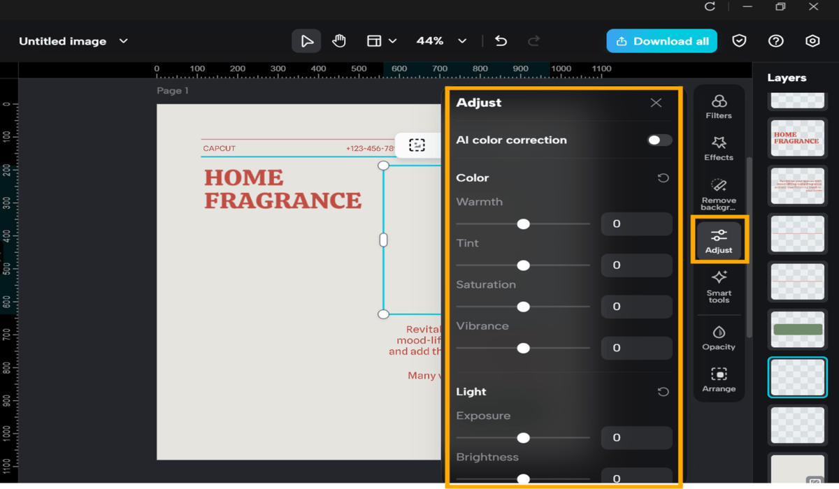 Visual Projects with CapCut PC Photo Editor