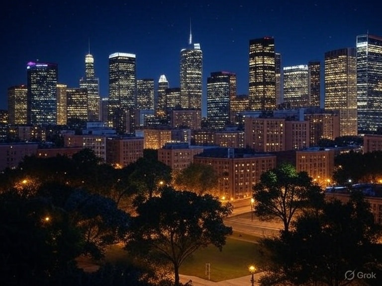 Rooftop and City Lights view