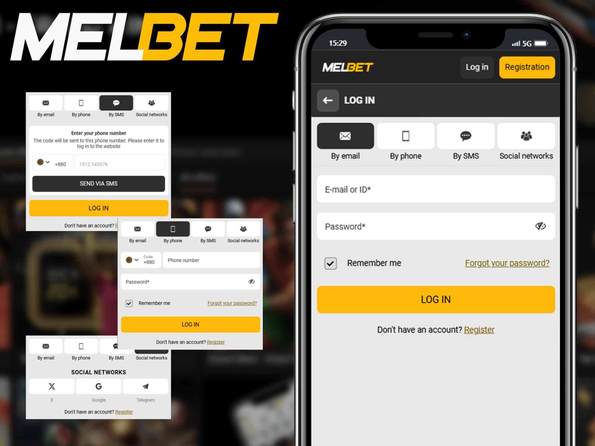 melbet app online login