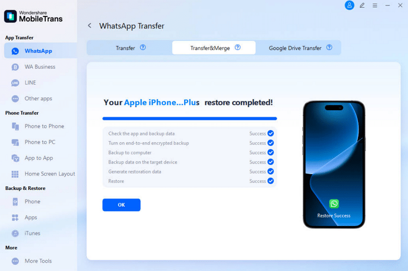 WhatsApp transfer tool