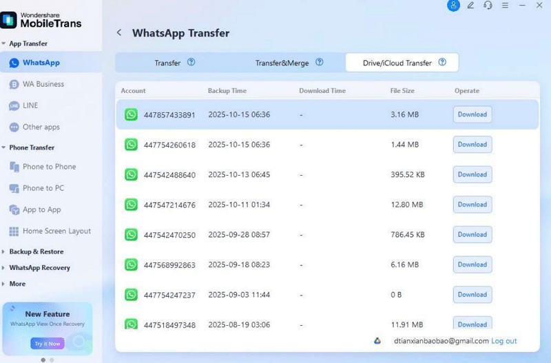 restore WhatsApp backup from Google Drive to iPhone