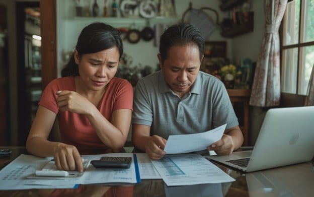 Filipino couple struggling to pay bills