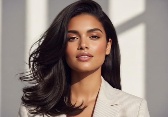 Woman with great hairstyle