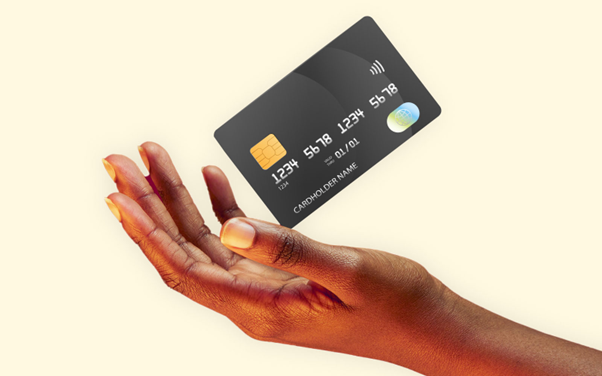 Credit Card over hand