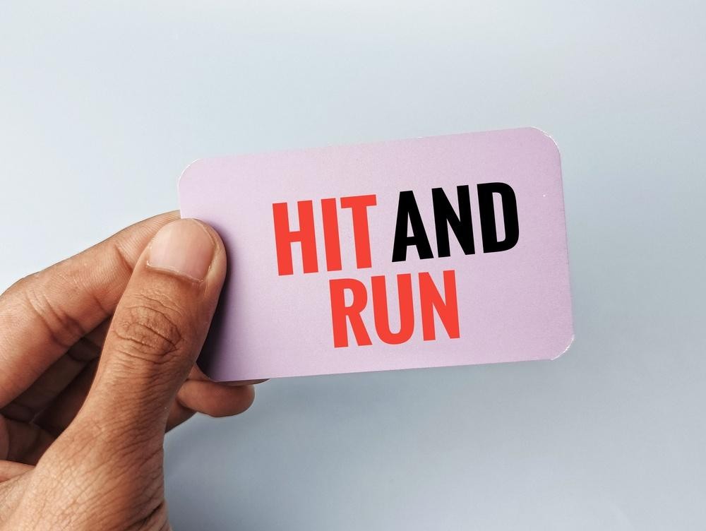 Holding sign hit and run