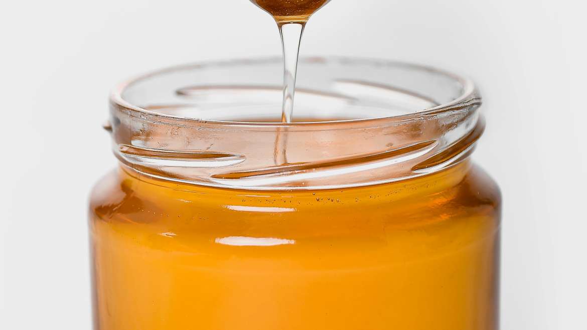 Honey in a glass Jar