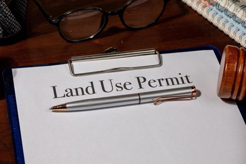 Land Permit on the table