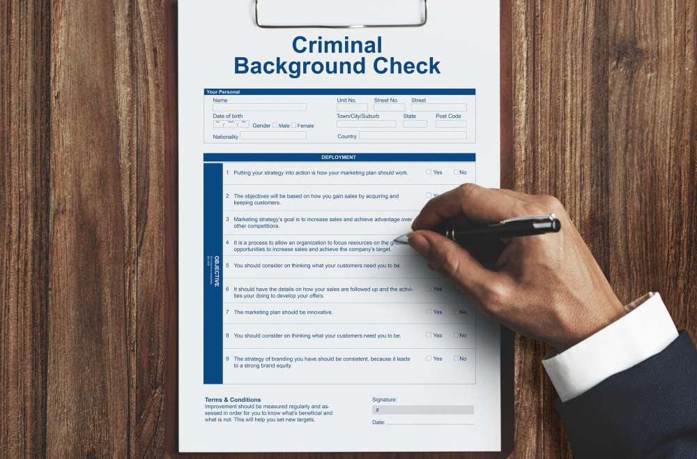 Background check on table