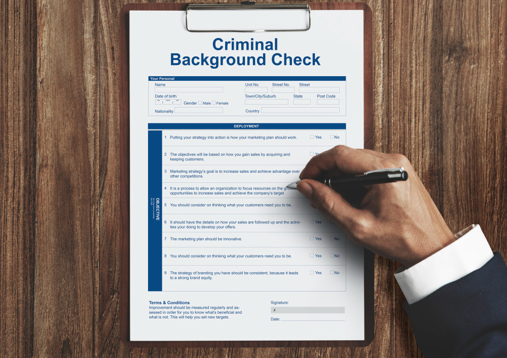 Background check on table