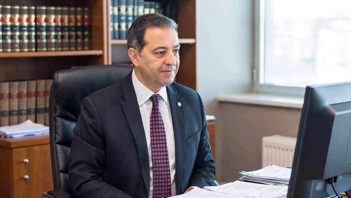 Attorney in his office