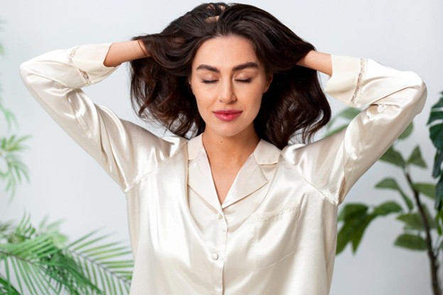Woman caring her hair